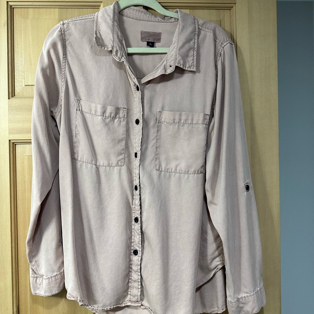 Light pink button up shirt